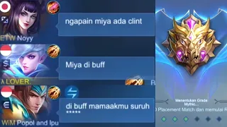 PICK MIYA DI MYTHIC, AWALNYA DIREMEHKAN, AKHIRNYA MANIAC - MOBILE LEGENDS