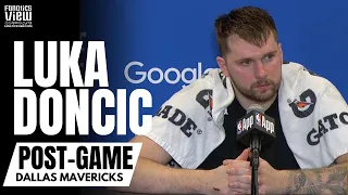 Luka Doncic Reacts Facing Anthony Edwards, Kyrie Irving Performance & Dallas GM1 Win vs. Minnesota