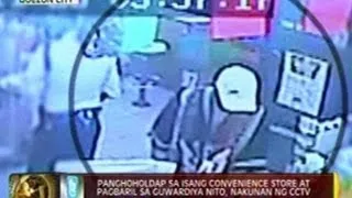 24 Oras: Panghoholdap sa isang convenience store at pagbaril sa guwardiya nito, nakunan ng CCTV