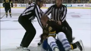 Dion Phaneuf vs Nathan Horton Oct 28, 2010