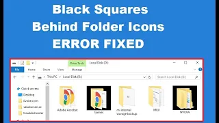 How to fix black squares behind folder icons