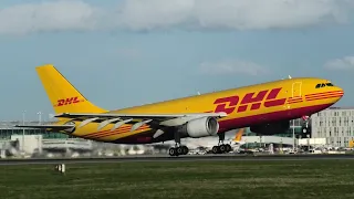 DHL Airbus A300F D-AEAC Take Off at London Stansted Airport