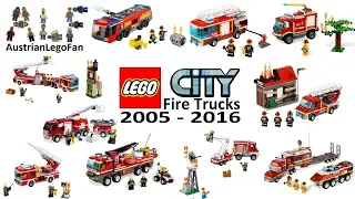 Lego City Fire Trucks Compilation of all Sets 2005 - 2016 - Lego Speed Build Review