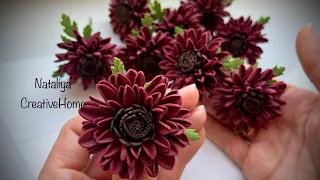 МК/DIY 🌺 Хризантема з фоамірану / Foam flowers / @nataliyacreativehome3135