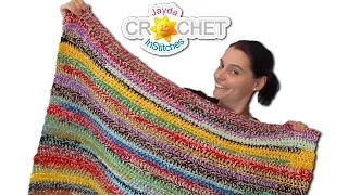 Easy Stash Buster Crochet Blanket Scrapghan Tutorial