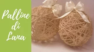 Tutorial: Palline di Natale shabby con lana (Christmas wool balls) [eng-sub]