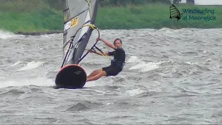 Windsurfing at meerwijck in challenging conditions 💨🔥#fypシ #windsurfing