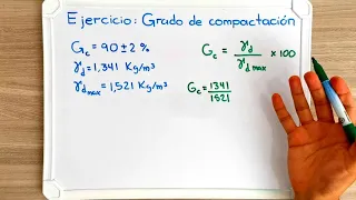 Ejercicio: Grado de Compactación