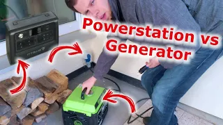 Stromausfall: Generator vs Powerstation | +Generatorstecker Tutorial | Notstrom-Blackout-Vorsorge