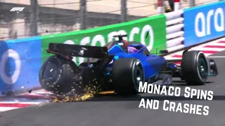 F1 2023 Monaco All Spins and Crashes