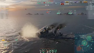 Georgia T9 US BB | 6 Kills, 263k Damage, 3.1k Base XP | World of Warships