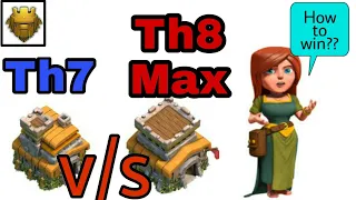 How get 3 star on any Th8 max base with th7 troops in Clash of Clans || Mega Supercell