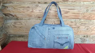 DIY Bag Jeans Fantasy Сумка из джинсов своими руками полный МК и выкройка Джинсовая Фантазия