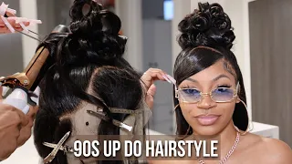 90s  CARDI B inspired FREAKNIK PARTY UPDO | seamless HD LACE | WIGNEE