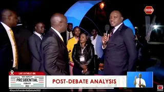 Rigathi Gachagua arrives for the Deputy Presidential Candidates Debate