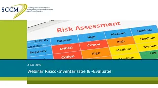 Webinar Risico-Inventarisatie & -Evaluatie