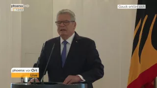 Statement Joachim Gauck: Kein Antritt zur zweiten Amtszeit, 06.06.2016