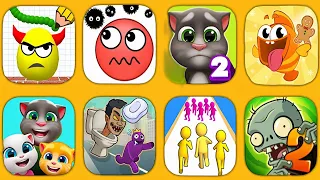 Draw To Smash, Skibdi Toilet, Fish Story, Plants vs zombies 2, Talking tom 2  Hide Ball #52