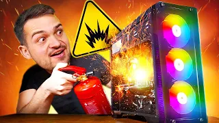 EXPLOSION!! Dieser Gaming PC ist illegal & lebensgefährlich... #GamingSchrott