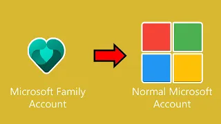 How To Convert A Microsoft Family Account Into A Normal Microsoft Account.