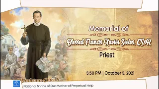 Baclaran Church Live Mass:  Memorial of Blessed Francis Xavier Seelos,CSsR, priest