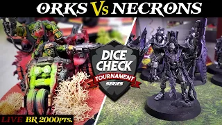 Orks vs. Necrons 2,000pts. LIVE Battle Report | TOURNAMENT SERIES Round 2 Game 1 Warhammer 40k 9th