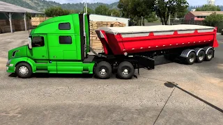 American Truck Simulator - Volvo VNL + 2 Axle End Dumper Transporting Wood Shavings