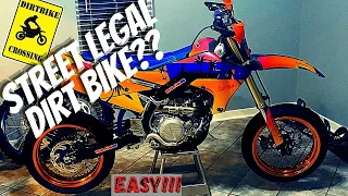 HOW TO STREET LEGAL A DIRTBIKE (2021 YZ450F) EASY!!