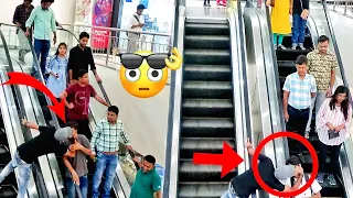 KISSING PRANK ON STRANGERS BOYS ON THE ESCALATOR // FUNNY PRANK //ALLAHABAD // BABA ABHISHEK