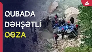 Qubada avtomobil aşıb, iki nəfər ölüb - APA TV