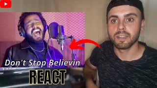 GABRIEL HENRIQUE o DIMASH do brasil | REACT Don't Stop Believin (DILAN CALLAIS)