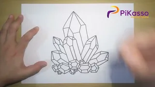 Amethyst Crystals Easy Drawing Tutorial