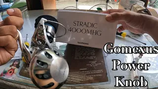 INSTALLING GOMEXUS POWER KNOB ON SHIMANO STRADIC 4000 fl