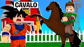 CONSEGUI UM CAVALO E PASSEI POR DESAFIOS NO ROBLOX!! (🐴Horse Simulator)