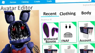 MAKING WITHERED BONNIE a ROBLOX ACCOUNT (FNAF Five Nights At Freddy's)