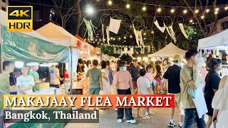 [BANGKOK] Makajaay Flea market "Street Food & Shopping Flea Market Event" |Thailand [4K HDR Walk]