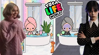 WEDNESDAY ADDAMS AND ENID'S ROOM MAKEOVER IN TOCA LIFE WORLD