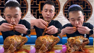 Mukbang Chinese Eating Sheep Head |먹방 중국어 - Delicious Spicy