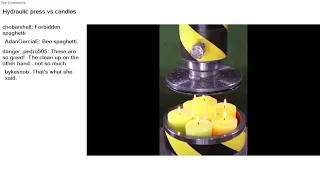 Top Reddit Video - Oddly SATISFYING: Hydraulic press vs candles