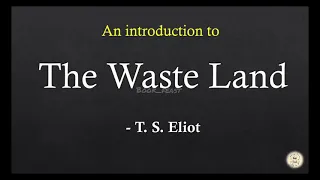 The Waste Land | T. S. Eliot | An introduction | in Tamil | The wasteland