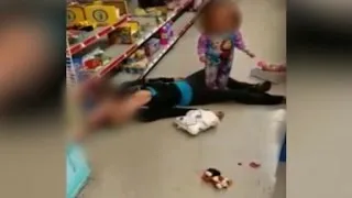 Video shows mom apparently overdose beside toddler