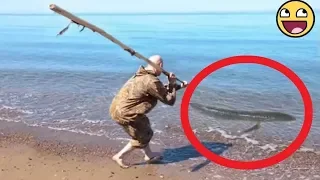 BEST FISHING FAILS COMPILATION 2018 !!!   Big SHARK tries to pull girl !!! Very Funny - Fisherman !!