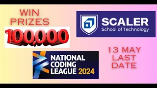 National Coding League 2024 | Win Prizes upto INR 100000 | Register Now #swags #goodies #prizes