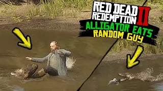 Alligator EATS random NPC in Red Dead Redemption 2 PC