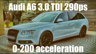 Audi A6 3.0 TDI quattro chip 290hp 580nm 0-200 acceleration