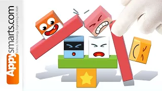Pango Blocks - Cube Pyramid Stacked and Toppled - part 3 gameplay with Kaboom from Studio Pango.