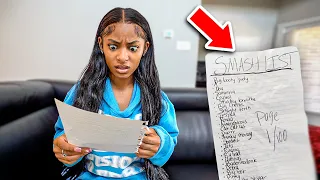 Leaving Out My "SMASH LIST" For My Girlfriend To Find... *SHE GOES CRAZY!*