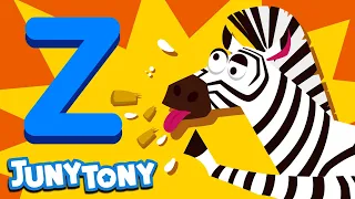 Zebra Zoom Zoom | Phonics Song for Kids | Alphabet Z Song | Kindergarten Song | Zebra | JunyTony
