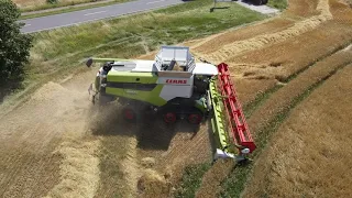 CLAAS LEXION 6800TT bei der Gerste Ernte in der Altmark (Zellstoffwerk 06.07.2021) Teil 1 4K