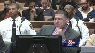 Hernandez smiles during murder trial as friends testify